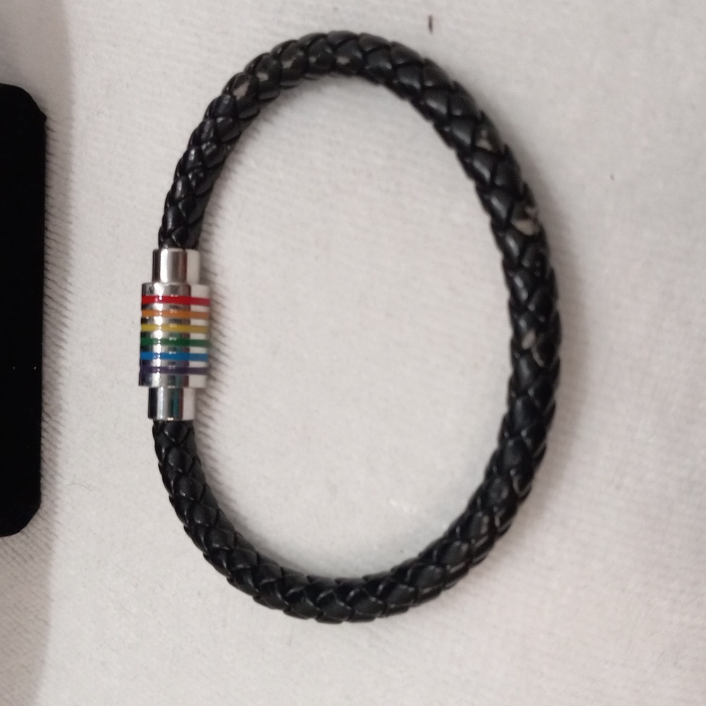 Unisex Leather like braided Magnetic Bracelet